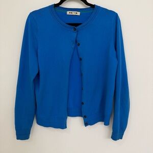 BODEN Blue Button-Up Cardigan Women’s Size Medium